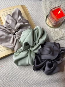 Jumbo sized satin scrunchies