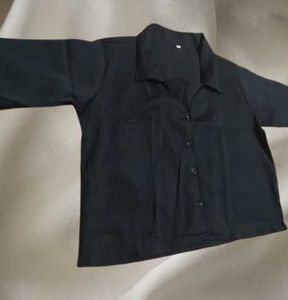 Chic Cropped Shirt Set