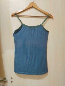 Unique Blue &amp; Green Silk Blend Top