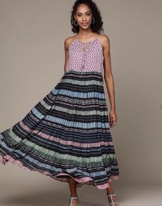 LABEL RITU KUMARPrinted Flared Dress with Tie-Up N