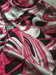 Pink, Black and White Satin Top