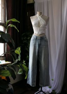 Wide Leg Embellished Jeans
