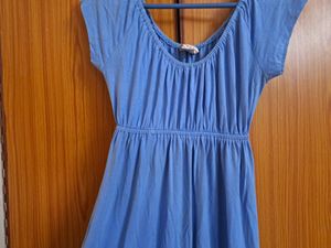 Breezy Light Blue Stretchable Summer Dress