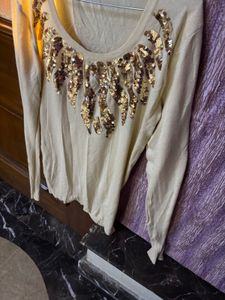 Sequin Embellished Knit