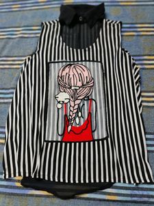 Striped Sleeveless Top