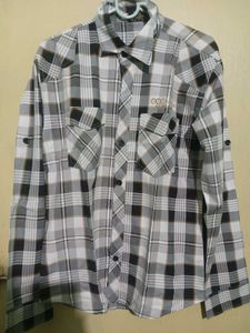 Plaid Button-Down Shirt