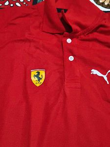 Red Ferrari Puma Polo Shirt