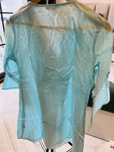 Embroidered Blue Top