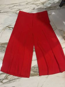 Red Wide Leg Pants