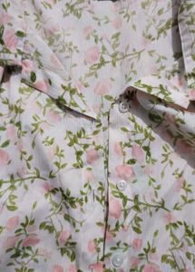 Floral Button-Up  Crop Shirt/Top