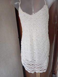 White Lace Mini Dress
