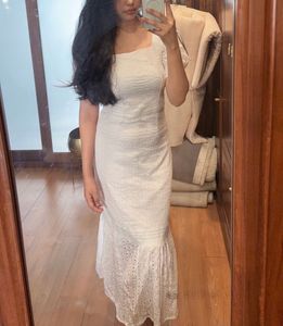 Elegant White Lace Dress
