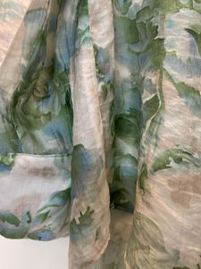 Polyester Green Floral Shirt Women