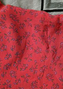 Floral Printed Cropped Shirt