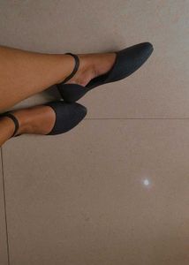New Black Ballerina Sandals