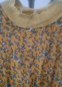 Vintage Floral Print Midi Dress