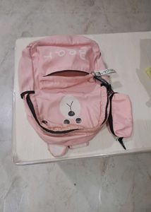 Cute Pink Bear Backpack Multipurpose