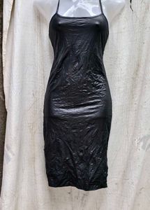 I. Sleek Black Slip Dress