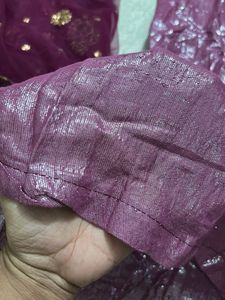 Embroidered saree with blouse and peti coat