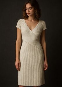 White V Neck Dress