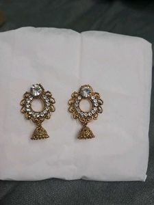 Earrings Jhumkis and Myglamm Nail Polish
