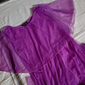 Purple Tulle Top