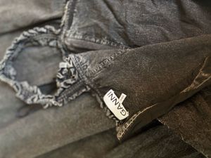 Ganni Black Denim Midi Dress