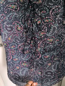 Paisley Print Ruffle Dress