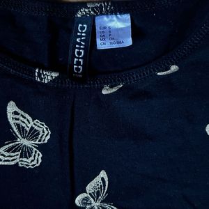 Butterfly Print Crop Top