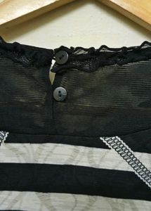 Trendy New Black And White Top For Women
