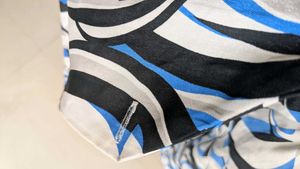 Abstract Print Shiny Shirt For Women