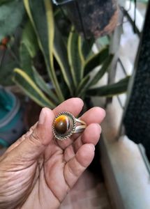 Vintage Silver 925 Rings With Tiger Eye