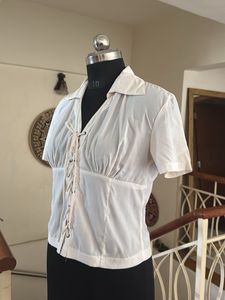 WHITE Corset braided Top