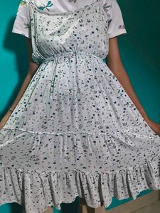 White One Piece Dress , Western Wear