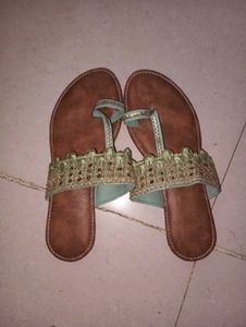 jaipuri Brown Flat Sandals