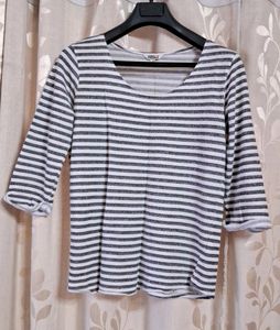 Striped 3/4 Sleeve Top
