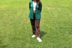 Emerald Green Knit Cardigan