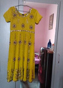 Mehendi Colour Suit Length -42inch With Salwar