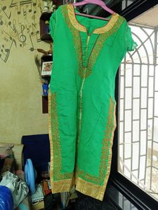Showstopper Golden Green Kurti