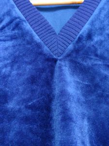 Velvet V-Neck Pullover