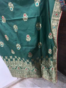Royal Green Banarasi Kurta Set