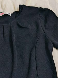 Black Peplum Top