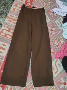 Brown Wide Leg Trousers