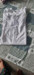 plan white Kurti for girls