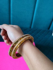 Gold Coloruful Bangles✨
