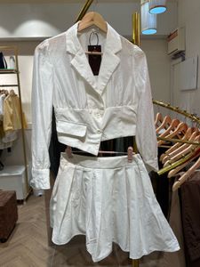 White top & Skirt Set