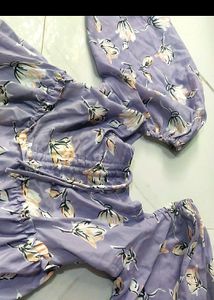 In Lavender Color Short Dress👗