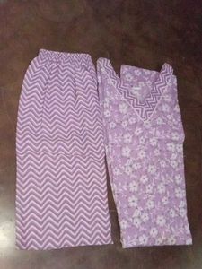 Purple/Lavendar White Kurta Cotton Set  Women Girl
