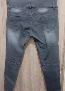 Women Slim High Rise Grey Jeans