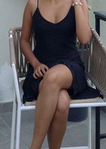Lace Black Midi Dress